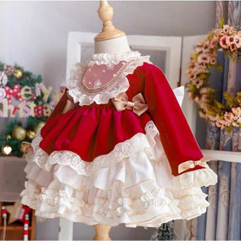 Baby Clothing Gifts - Girl Baby Party Dress New Spanish