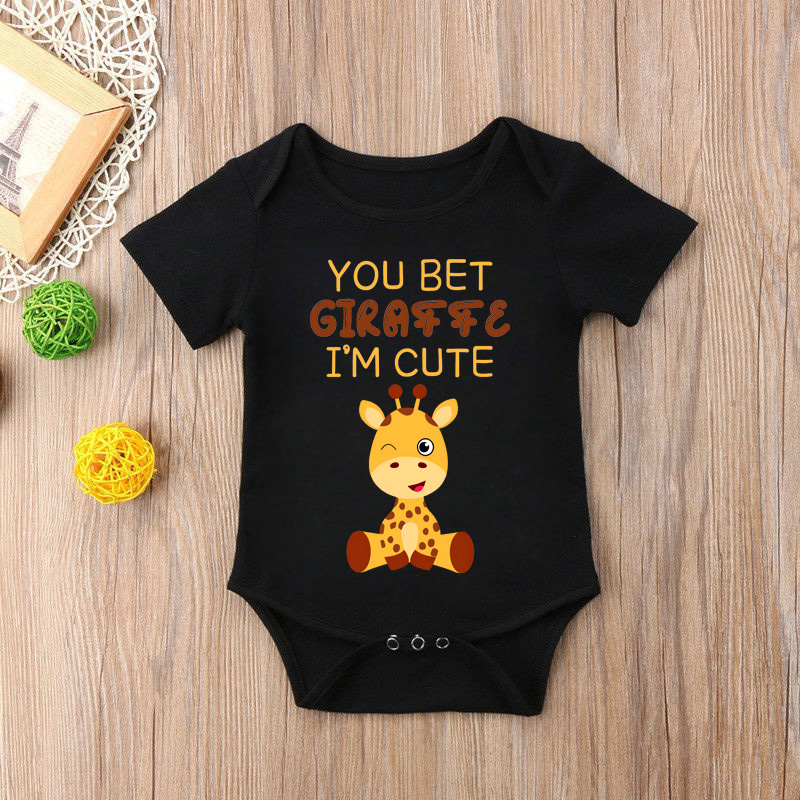 Baby Clothing Brand - New Cute Girafa Printed Baby Onesie
