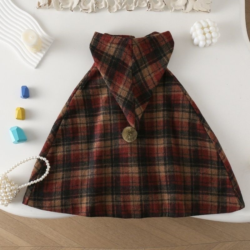 Girls Plaid Cape Children's Co - Baby Clothing Winter ulasan dan harga