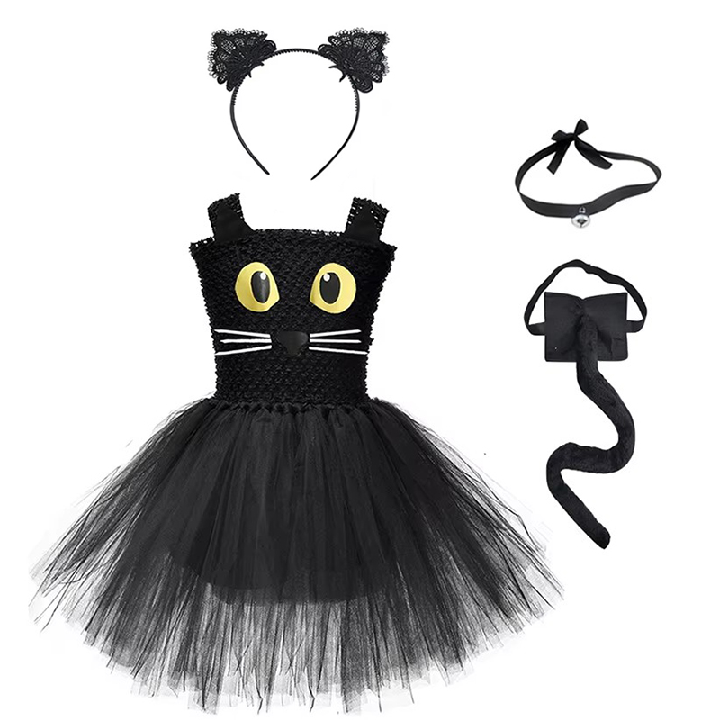 Girls Black Cat Tutu Dress Chi - Baby Tutu Skirt ulasan dan harga