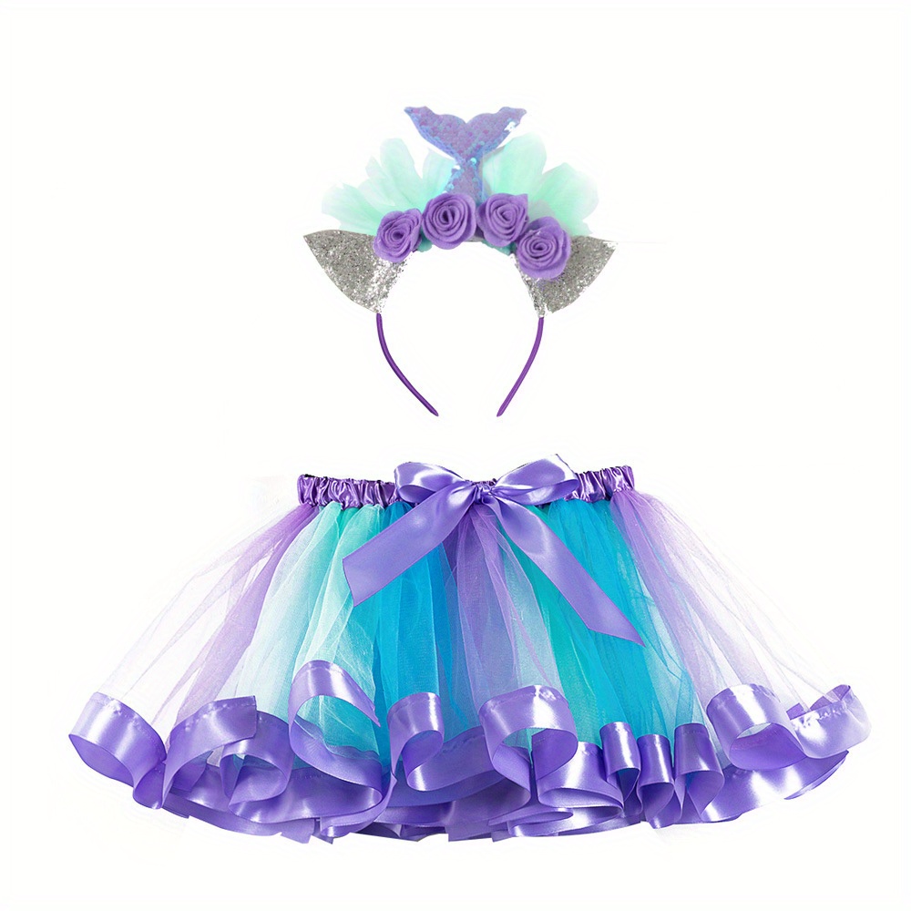 Girls' Mermaid Hairdband Mesh  - Baby Tutu Skirt ulasan dan harga