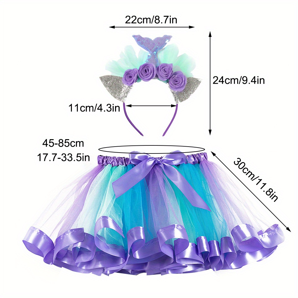 Girls' Mermaid Hairdband Mesh  - Baby Tutu Skirt ulasan dan harga