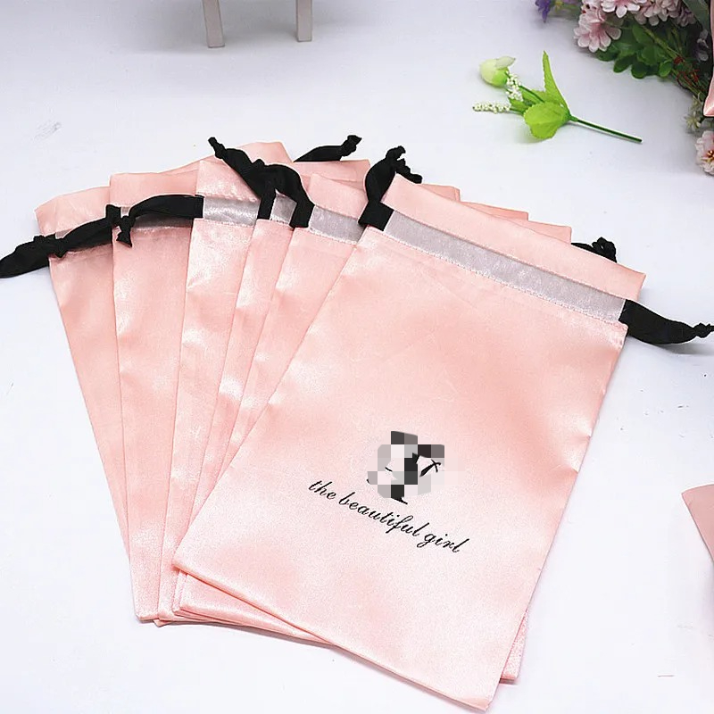 20PCS Baby Pink Silk Satin Pou - Baby Clothing Bag ulasan dan harga